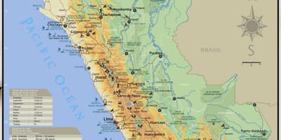 Карта на Перу пътуване