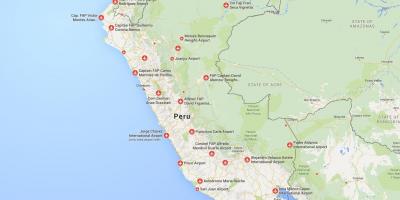 Летищата в Перу на картата