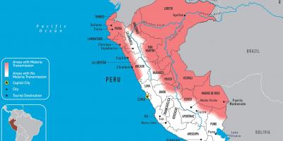 Карта на Перу с маларията