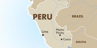 Карта на Перу и съседните страни